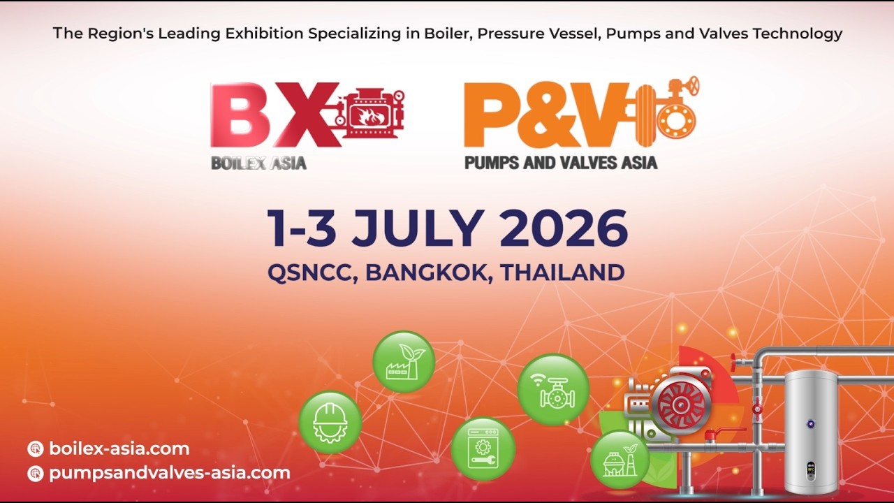 Boilex Asia (BXA) & Pumps and Valves Asia (PVA) 2026 return as Southeast Asia’s leading platform for industrial innovation, bringing together cutting-edge technologies in boilers, pressure vessels, pumps, valves, pipes, and flow control solutions — all designed to drive smarter, cleaner, and more efficient manufacturing. BXAPVA 2026 shines a spotlight on breakthrough solutions that reduce emissions, optimize operations, and future-proof factories. From intelligent boiler systems to next-gen pumping technologies, this is where the green industrial transition begins.