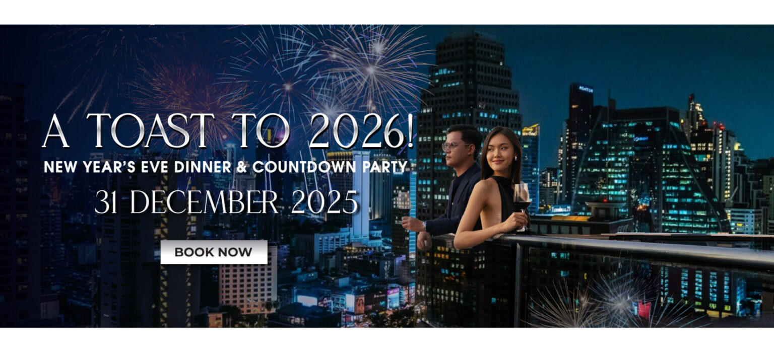 Enjoy the best Christmas buffet and New Year’s Eve dinner in Bangkok 2025 at Rembrandt Hotel Bangkok. Gala festive dining, premium seafood, live stations, live music, rooftop dining, and family-friendly celebrations.