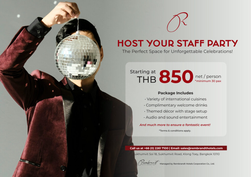 Staff party at Rembrandt Residences Bangkok near Sukhumvit, BTS, MRT