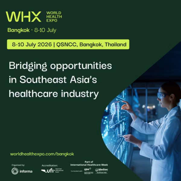 World Health Expo (WHX) Bangkok (formerly Medlab Asia and Asia Health), is an exhibition that covers medical devices, medical laboratories, hospital services and healthcare system, organised by Informa Markets.